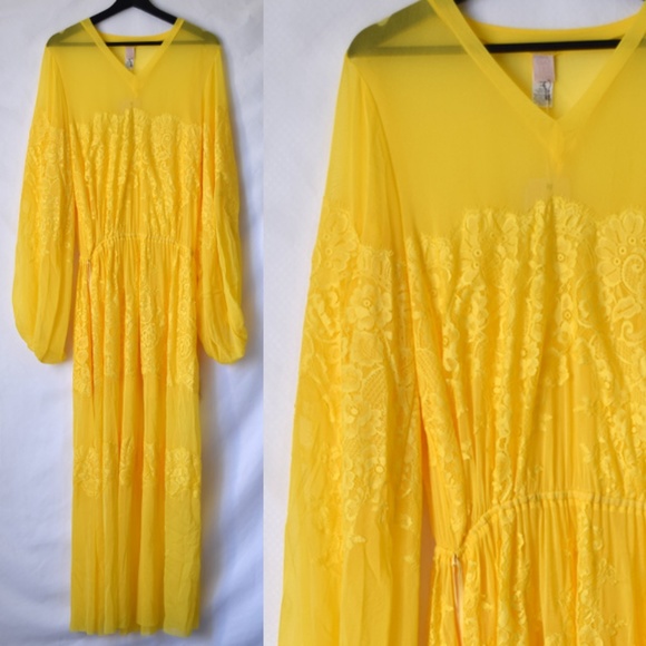 NWT Hot As Hell HAH Long Sheer Lace Mesh Dress - Picture 3 of 8